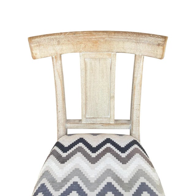 Restoration Hardware Klismos Dining Chairs in Rustic Weathered Oak Finish- Set of 4 For Sale - Image 11 of 12