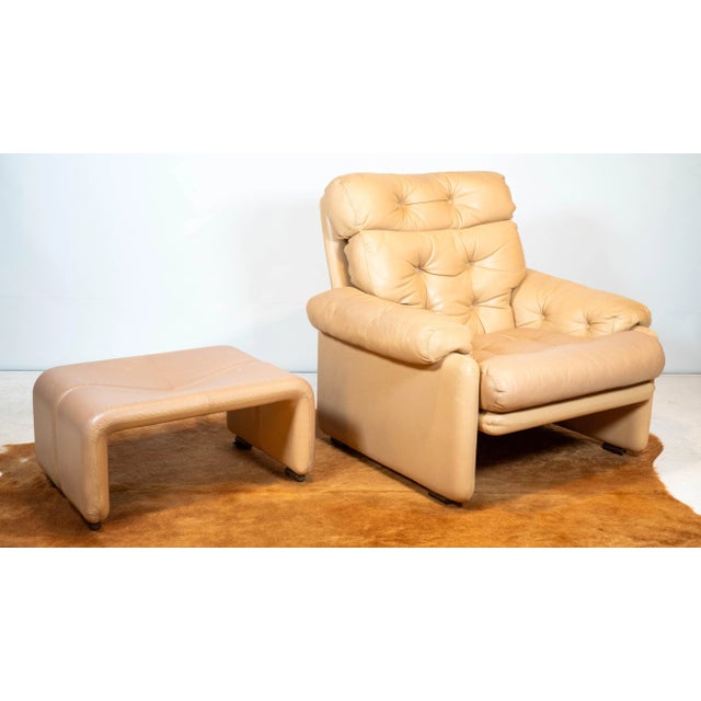 Mid-Century Modern Vintage Afra & Tobia Scarpa Coronado Lounge Chair and Ottoman for C&b Italia, 1960s For Sale - Image 3 of 18