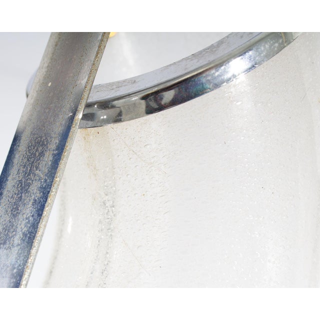 Italian Space Age Chrome and Glass Wall Sconce by Aldo Nason for Mazzega For Sale In Indianapolis - Image 6 of 9
