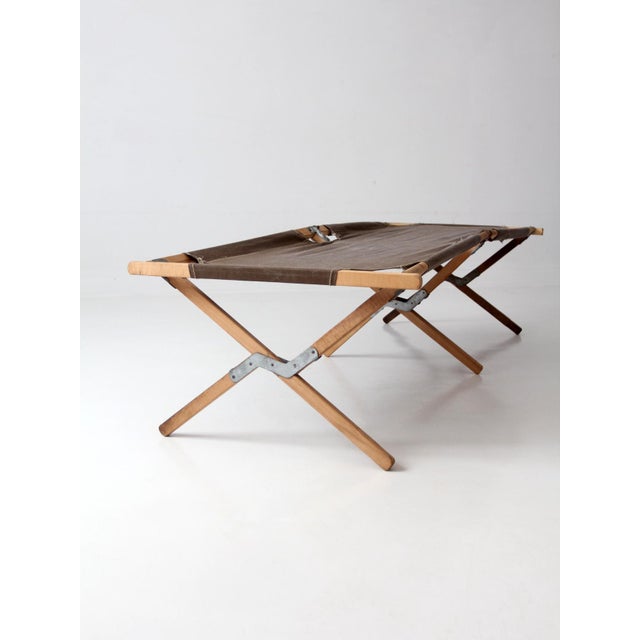 Vintage Byer Folding Campaign Style Camp Cot For Sale - Image 10 of 18