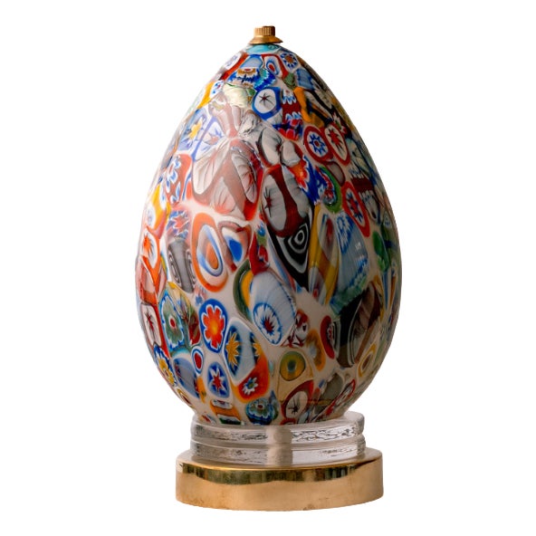 Millefiori Egg Lamp For Sale