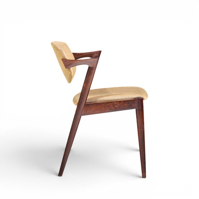 Wood Kai Kristiansen Model 42 Mid Century Danish Rosewood Z Chairs - Set of 4 For Sale - Image 7 of 10