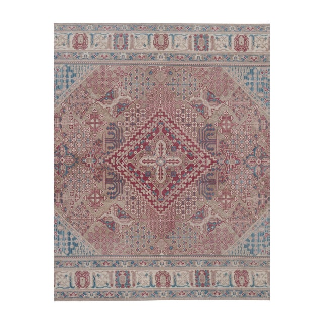 Vintage Turkish Oushak Rug 4'9" X 6'4" For Sale - Image 4 of 12