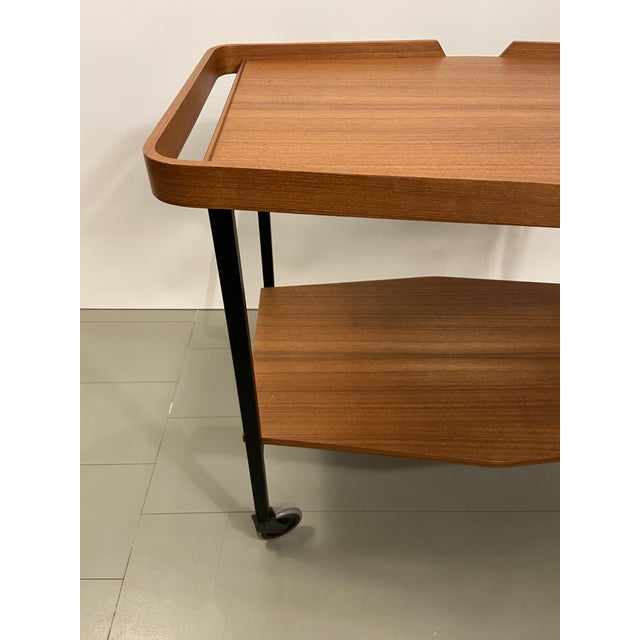 Scandinavian Teak Serving Trolley, 1960s For Sale - Image 3 of 12