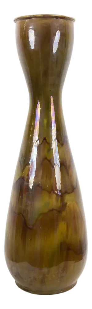 Vintage Iridescent Glazed Ceramic Vase, 1960s