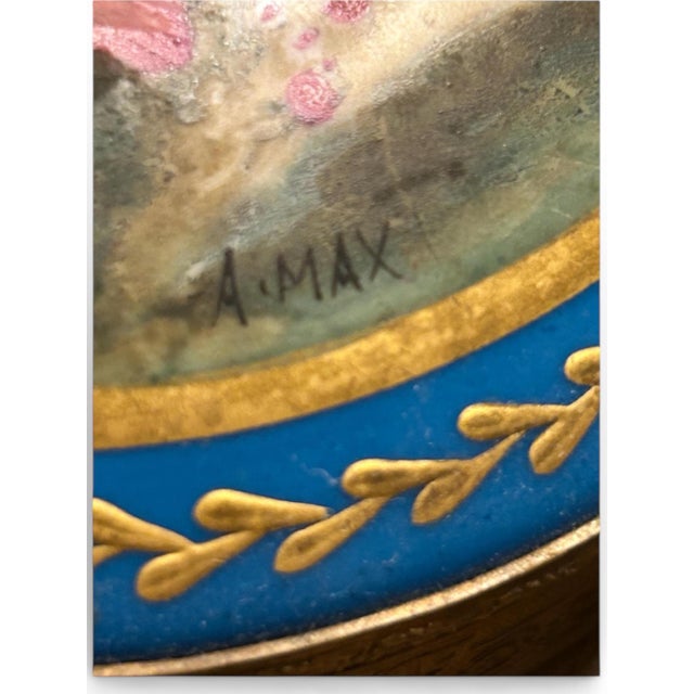 Manufacture de Sevres 1900s Sevres Style Hand Painted Signed Jewelry Box For Sale - Image 4 of 4