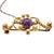 Rococo Antique 15ct Gold, Amethyst and Seed Pearl Scroll Brooch, England, Edwardian Period, 1900s For Sale - Image 3 of 15