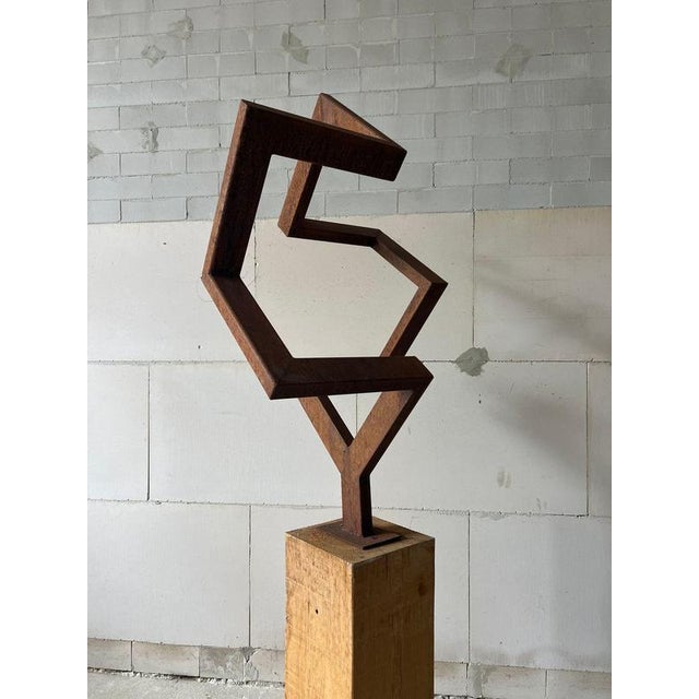 Geometric Abstraction in Steel, 1970s For Sale - Image 12 of 12