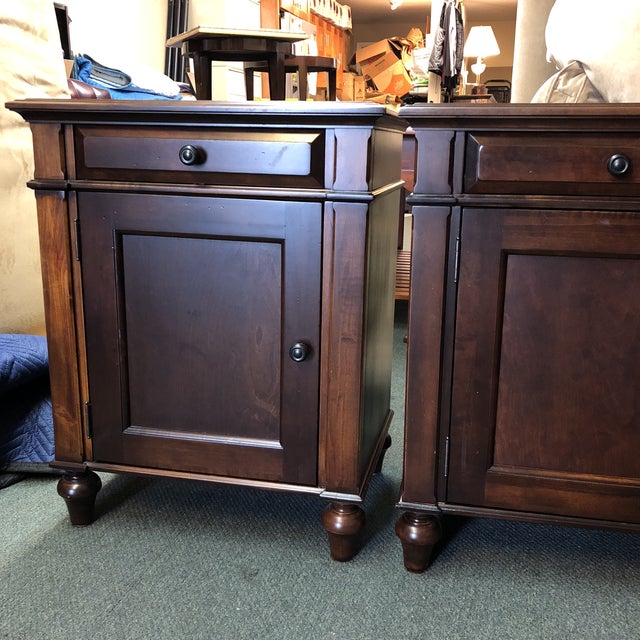 Empire Restoration Hardware Camden Tobacco Night Stands a Pair Chairish