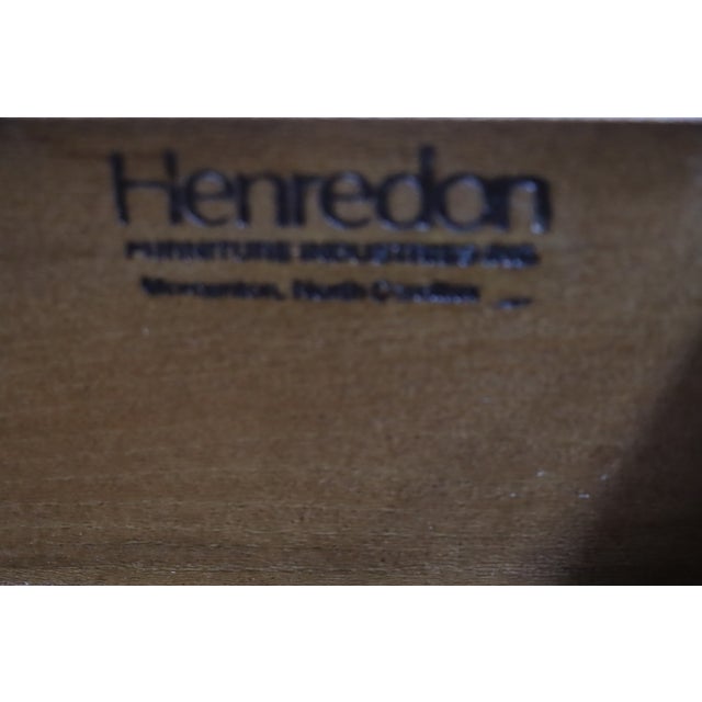 Wood Henredon Rare Flamed Oval Center Table For Sale - Image 7 of 11