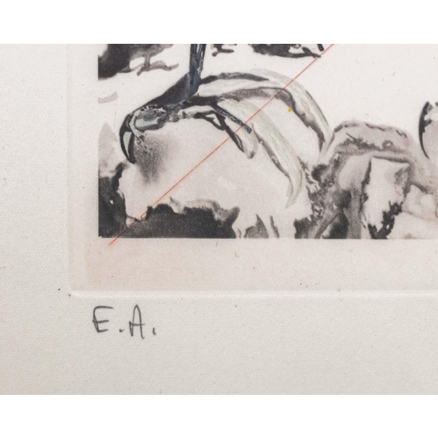 Black Salvador Dali "Space Elephant" Etching, 1971 For Sale - Image 8 of 11