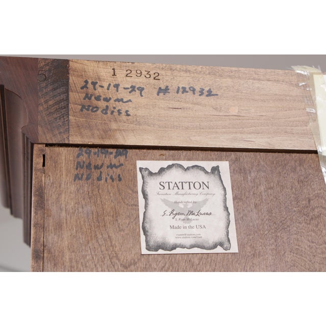 Statton Large Cherry Workspace Desk W. Hutch For Sale - Image 17 of 18