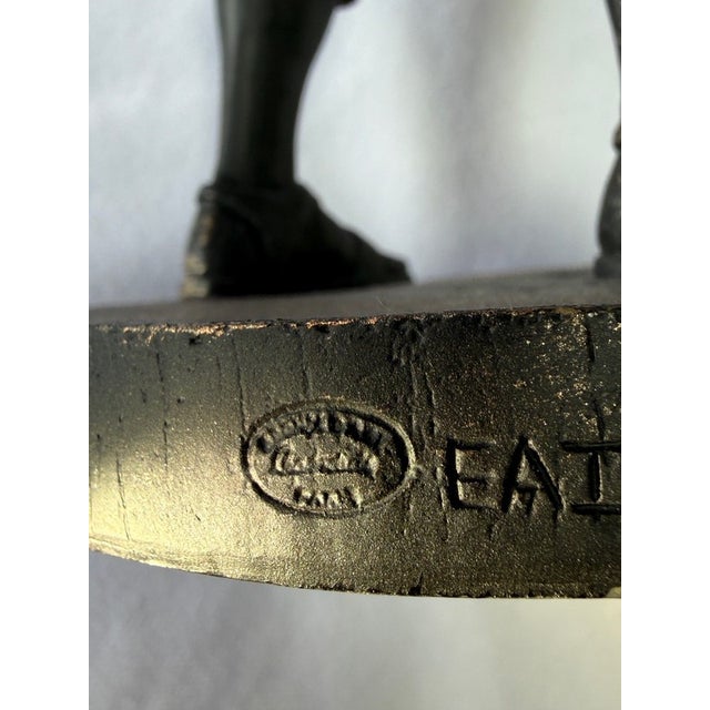 Early 20th Century Aimé Jules Dolou (French 1838-1902) Attr. Sculpture Statue "L Enfant Du Travail", Paris Fooundry Stamp For Sale - Image 11 of 17