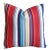 Outdoor/Indoor Colorful Stripe Fabric Pillow 17" Square For Sale - Image 4 of 5