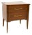 Harmony House Mid-Century Walnut and Brass 2 Drawer Nightstand For Sale