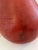 Extra-Large Red Porcelain Pear With Metal Stem and Leaf For Sale - Image 9 of 10