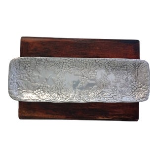 Arthur Court Handmade Mexican Pewter Serving Tray For Sale