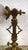 Traditional Antique Brass and Glass Torch Wall Lamp from Unbekannt, 1920s For Sale - Image 3 of 10