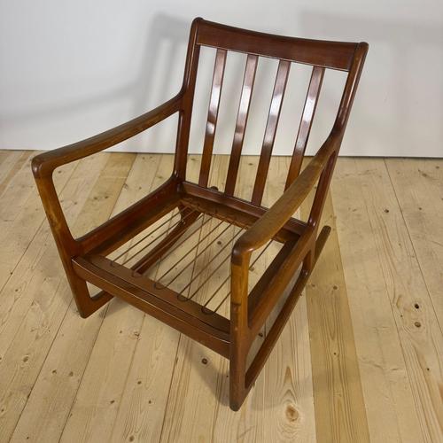 Danish Teak Rocking Chair by Ole Wanscher, 1960s For Sale - Image 5 of 7