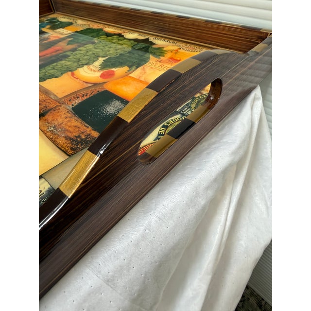 Annie Modica Wine + Cheese Lacquered Tray, Signed For Sale In San Francisco - Image 6 of 12
