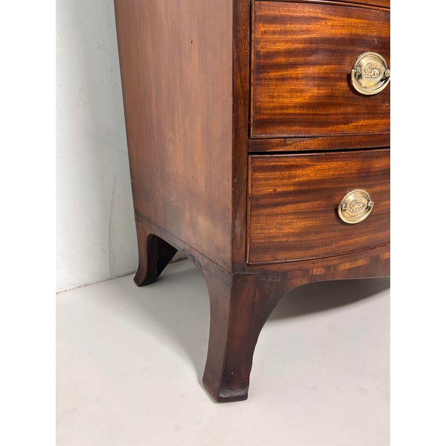 C. 1820 Antique Federal Era Bow Front Chest of Drawers For Sale - Image 11 of 11