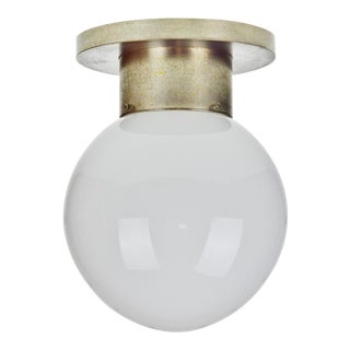 Large Scale Industrial Style Flush Mount Globe Ceiling Light Fixture For Sale