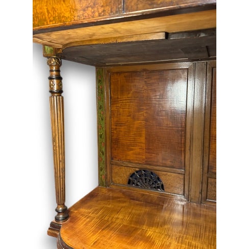 Brown Early 20th Century Flame Mahogany Console | Hall Table For Sale - Image 8 of 14