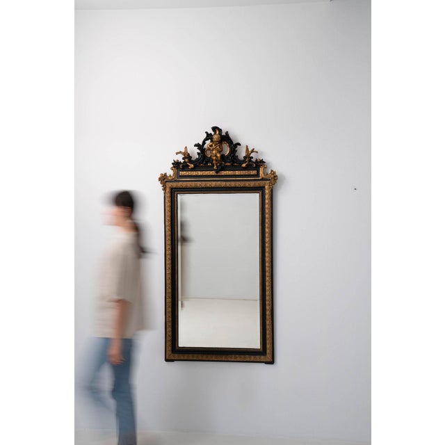 19th Century France Napoleon III Gold Wood Mirror For Sale - Image 11 of 11