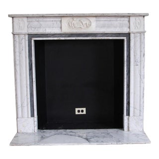 Waldorf Astoria English Regency White Marble Mantel For Sale