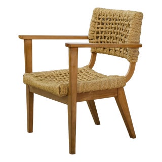 Armchair by Adrien Audoux and Frida Minet for Vibo Vesoul, 1940s For Sale