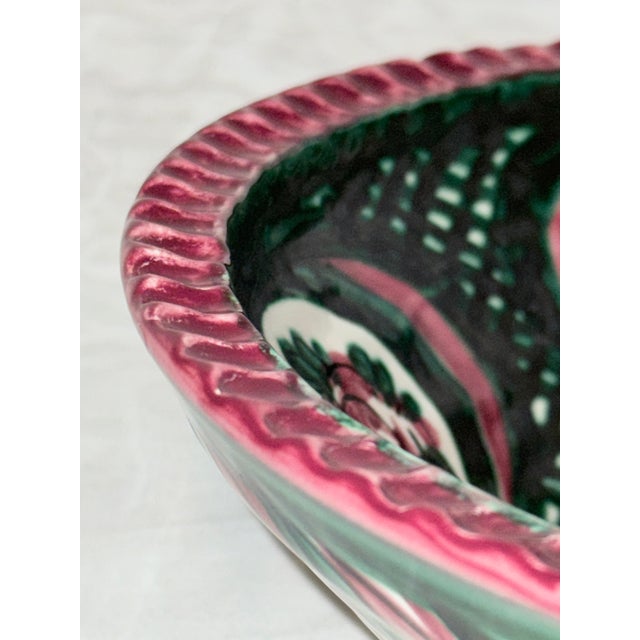 Ceramic Mid-Century Hand-Painted Ceramic Bowl by Ulmer Keramik, Germany For Sale - Image 7 of 7
