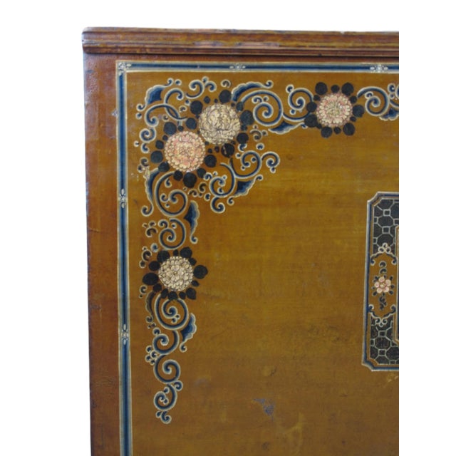 Brown Mongolia Antique Trunk Cabinet For Sale - Image 8 of 12