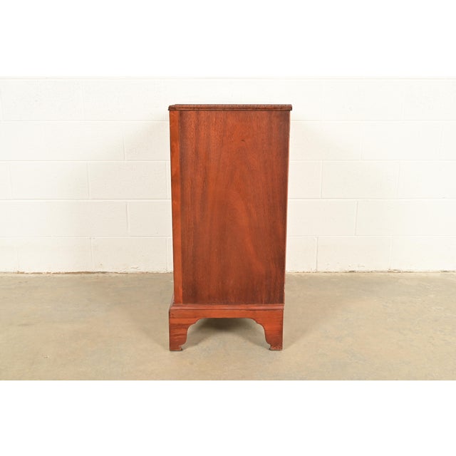 Baker Furniture Style Georgian Carved Mahogany Dresser or Chest of Drawers For Sale - Image 12 of 14