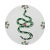 2020s Thistle And Snake Pink White Vegan Leather Round Pebble Placemat, Set of 4 For Sale - Image 5 of 5
