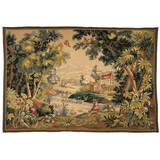This tapestry is one of the Fine Verdure Tapestries designed by J-B Oudry and woven around 1735. Many Verdure Tapestries...