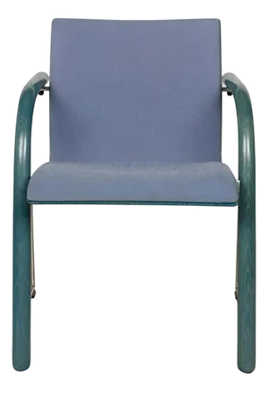 Model S320 Chairs in Blue Grey Fabric from Thonet, Set of 6