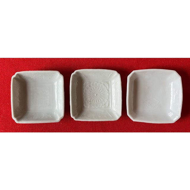 Antique 18th Century Chinese Celadon Porcelain Small Square Dishes - Set of 3 For Sale - Image 15 of 16