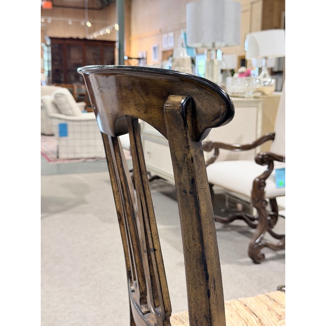 Brown Late 20th Century Set of 6 Maitland-Smith Wellington Cottage Dining Chairs For Sale - Image 8 of 12