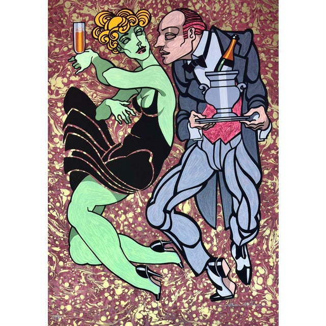 Juarez Machado Signed Limited Edition Serigraph – Midnight Toast For Sale