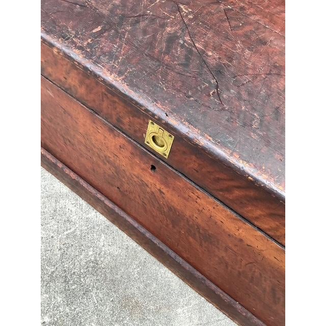 Vintage Cedar Lined Ships Trunk For Sale - Image 9 of 12