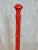 Red Vintage Bali Hai Faux Bamboo Cane Twin Headboard by Henry Link- Newly Painted Flirt Red by Behr For Sale - Image 8 of 11