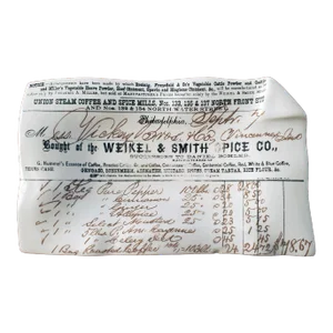 Piero Fornasetti Spice Company Dish of a Bill of Sale From the Weikel & Smith Spice Company, Philadelphia