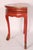Chinoiserie Chinese Red Chinoiserie Decorated Demi Lune Console Table For Sale - Image 3 of 12