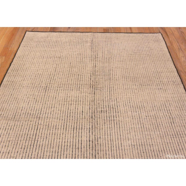 Contemporary Nazmiyal Collection Neutral Tones Chic Contemporary Area Rug For Sale - Image 3 of 5
