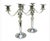 Pair of Antique Convertible Sterling Silver 3-Light Georgian Revival Candelabra, Circa 1950 For Sale - Image 4 of 18
