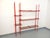 Vintage Italian Bauhaus Style Bookcase in Red Metal and Smoked Glass, 1970s For Sale - Image 12 of 15