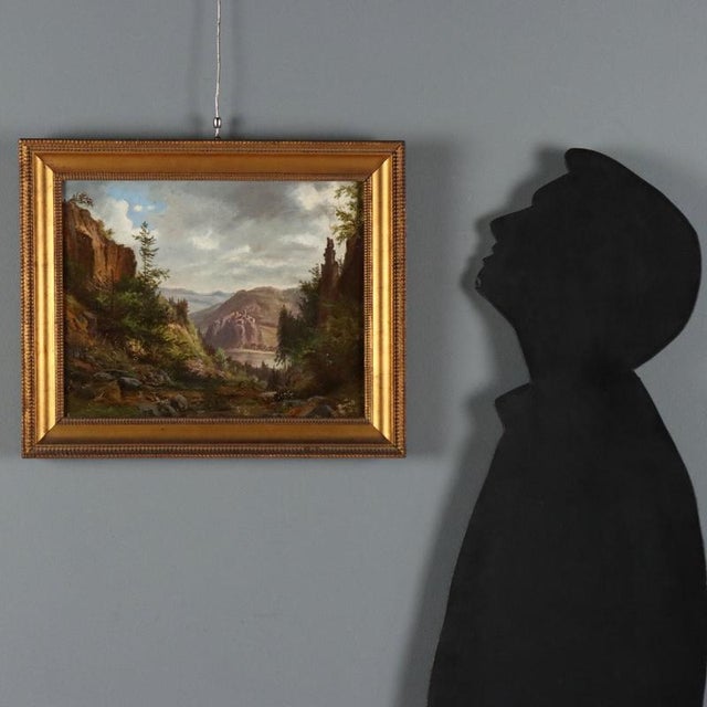 Oil on canvas. Signature and date (poorly legible, 18\.) lower right. Ernst Gustav Doerell devoted himself to landscape...