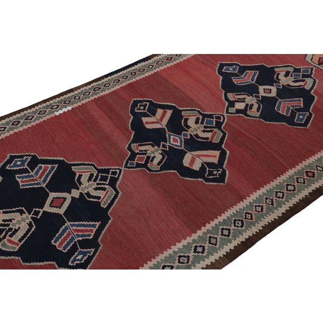 Rug & Kilim 1950s Vintage Afghani Tribal Kilim Rug With Open Field and Medallions From Rug & Kilim For Sale - Image 4 of 7