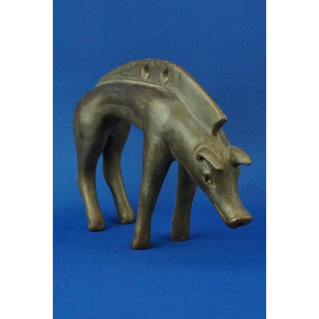 Futurist Ceramic Sculpture Depicting a Baby Wild Boar by Bottega Riccardo Gatti Faenza, Italy, 20th Century For Sale - Image 6 of 18