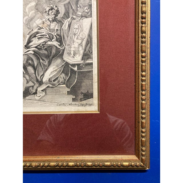 Christoph Weigel l'Ancien, Apparition of the Virgin to Saint Luke, 1800s, Engraving and Etching, Paper For Sale - Image 5 of 18